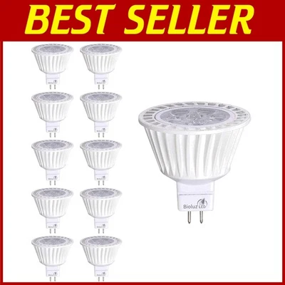 10-Pack MR16 LED Lights, 7W Dimmable Soft White, GU5.3 Halogen Bulb Equivalent - Image 1 of 4