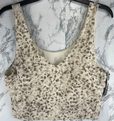 Sujetador incorporado Ideology para mujer talla grande camiseta sin mangas suave estampado de tofu de pata rápida Foto 1 de 4