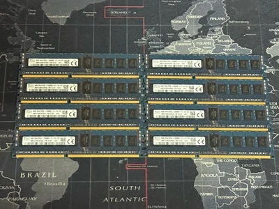 SK Hynix 64GB (8x8GB) ECC REG Server RAM PC3-12800R DDR3-1600 HMT41GR7AFR4A-PB - Image 1 of 3