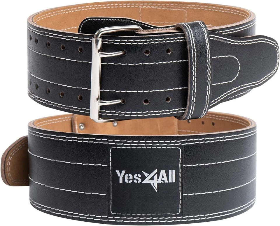 Cinturón de levantamiento de pesas de cuero Yes4All - Premium 100 % genuino mediano, mediano  Foto 1 de 4