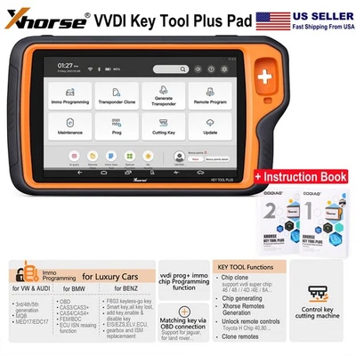 XHORSE VVDI Key Tool Plus Pad IMMO Key Prog-rammer y libro de instrucciones práctico Foto 1 de 4