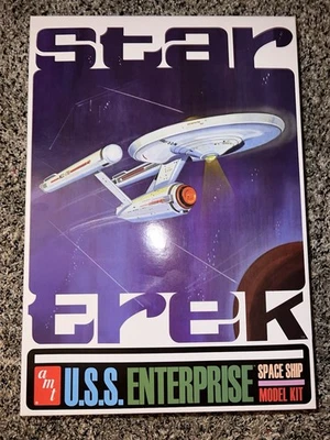 美国 Enterprise NCC-1701 1: 650 比例 STAR TREK 原装 AMT 型号 50th Ann — 第 1/4 张图片