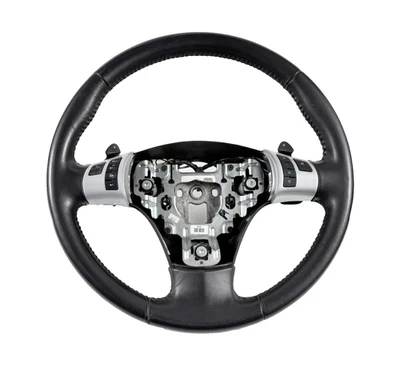 Conjunto de volante Saturn Aura 2007-2008 envuelto en cuero negro OEM Foto 1 de 4