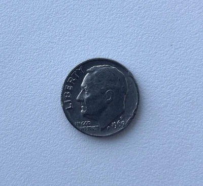 1969 D Mint Mark Roosevelt Dime 10 Cent Coin - Image 1 of 3