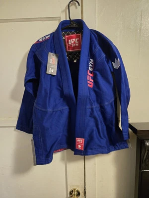 UFC Gym Logo Embroidered Jiu Jitsu Gi Blue Kids Size M2 KNGZ TOP ONLY - Image 1 of 4