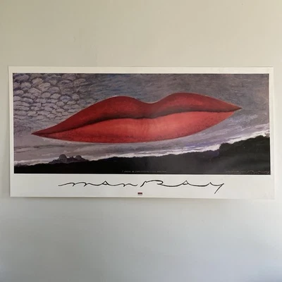 Póster Man Ray Lips Artpost Fotofolio Ediciones 1988 52.5" X 25" Foto 1 de 4