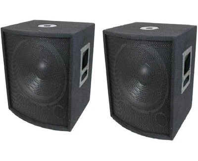 NEW (2) 18" SUBWOOFER Speakers PAIR.Woofer Sub w/ Box.DJ.PA.BASS.Pro Audio.Sound - Image 1 of 2