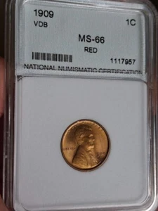 1909-VDB Grade - 66 Red Lincoln Wheat Penny - Stunning Collector’s Gem! - Picture 1 of 4