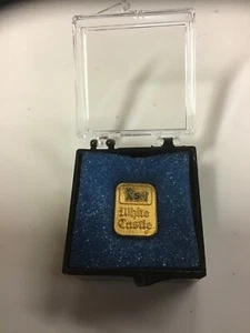 Prendedor de servicio vintage White Castle restaurante tono dorado 5 años nuevo stock antiguo - Imagen 1 de 4