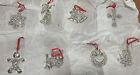 Lenox Christmas Ornaments Sparkle and Scroll Multi-Crystal Set of 8 BNIB