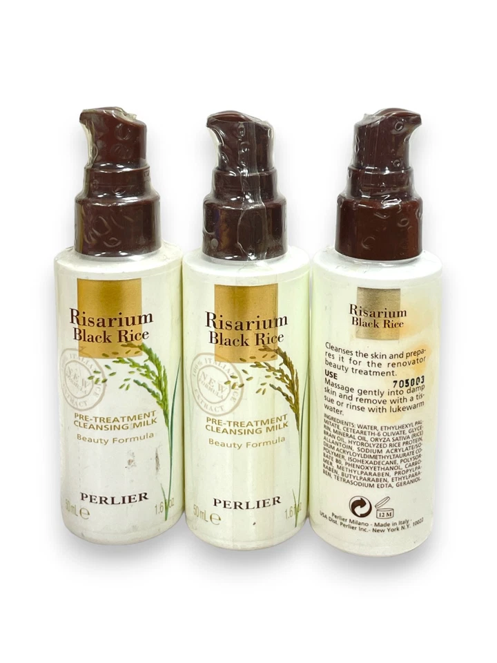 Perlier Risarium Leche Limpiadora Pretratamiento de Arroz Negro Lote de 3 x (1.6 fl. oz) Foto 1 de 1