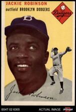 1954 Topps #10 Jackie Robinson White Back Dodgers HOF 5 - EX B54T 02 6305