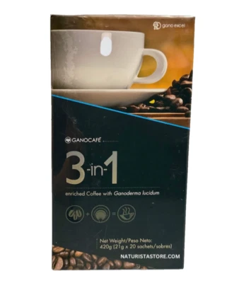 GANOCAFE 3 IN 1 GANODERMA  (20 SACHETS x 21 gr) - Image 1 of 4