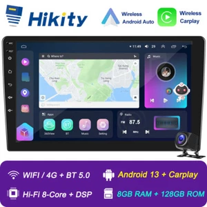 8-Kern Android 15 Carplay Autoradio 8+128GB GPS Navi 4G LTE Doppel DIN Universal - Bild 1 von 14