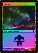 Swamp (257) FOIL Innistrad HEAVILY PLD Basic Land MAGIC GATHERING CARD ABUGames