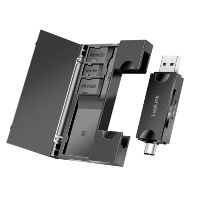 Kartenleser Cardreader USB-C Anschluss USB3.2 Box Speicherkarten micro SD undSD - Bild 1 von 4