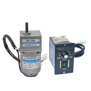 110V/220V AC Gear Electric Motor Variable Speed Controller w/ Reduction Gearbox - Picture 1 of 13