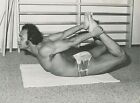 Shirtless Man Yoga Instructor Stretching Exercise Art Original Photo A0433 A04