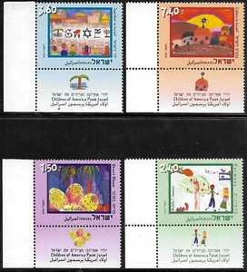 ISRAEL 2006 Stamps ART - CHILDREN OF AMERICA PAINT ISRAEL + LEFT TABS MNH XF - Picture 1 of 1