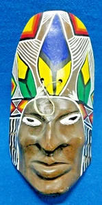 Toba Tribe (or Qom) Indigenous Group Of Argentina Handcrafted Wall Mask 8" High - Picture 1 of 7