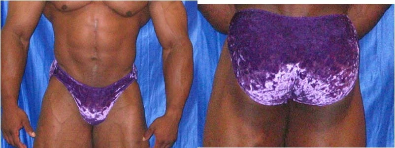 Traje de baño de competición para hombre npc corte europeo terciopelo púrpura posando envío gratuito Foto 1 de 1