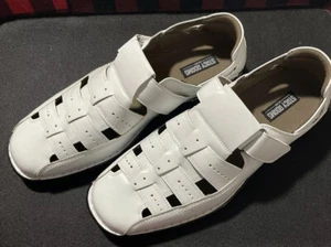 Stacy Adams Mens White Calax Fishermen Sandals 10.5 - Picture 1 of 5