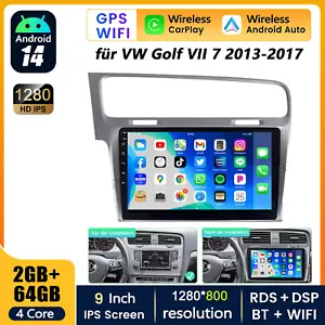 10.1" 64G Android 14 Autoradio CarPlay GPS Navi für VW Golf 7 VII MK7 2012-2017 - Bild 1 von 15