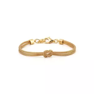 Brazalete de cadena de nudo de oro plateado, brazalete bizantino de cadena de trigo, brazalete hecho a mano - Imagen 1 de 15