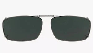Solar Shield Polarized Clip-ons (54 Rec 1 - Full Frame, Rimmed, Gunmetal) - Picture 1 of 3