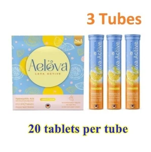 3 Tubes Aelova Lava Active Diet Supplement Effervescent Weight Control Burn Fat - Picture 1 of 9