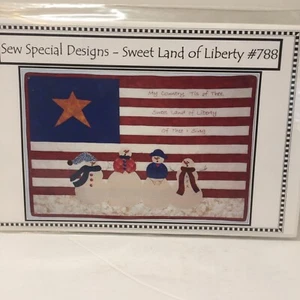 Sweet Land of Liberty Quilt Pattern Snowmen 23" x 35" Sew Special Designs - Picture 1 of 4