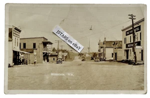 1931 MOUNTAIN, WI, STREET SCENE HOTEL STORE REAL PHOTO POSTCARD RPPC - Picture 1 of 9