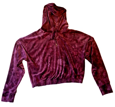 Sudadera corta de manga larga para mujer GAIAM terciopelo vino talla grande ropa de yoga Foto 1 de 4