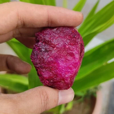 Piedra preciosa rubí rojo color sin cortar africano certificado 306 quilates natural áspera 48 mm Foto 1 de 4