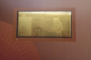 Juego de billetes de panda de China de oro macizo de 1 g + plata maciza (7 x 10 g, total 70 g) - Imagen 1 de 14