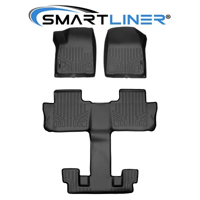 SMARTLINER Custom Fit Floor Mats Liner OEM TPE 2017-2021 GMC Acadia Bucket Seats - Image 1 of 4