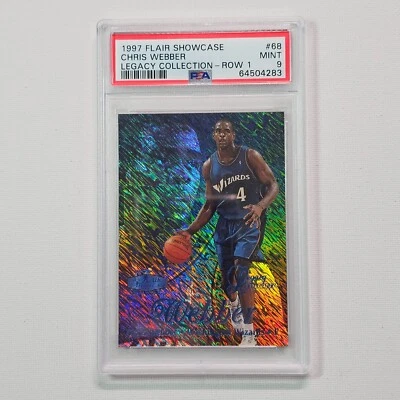 Flair Showcase Legacy Collection Fila 1 #68 Chris Webber 083/100 PSA 9 1997-98 Foto 1 de 2