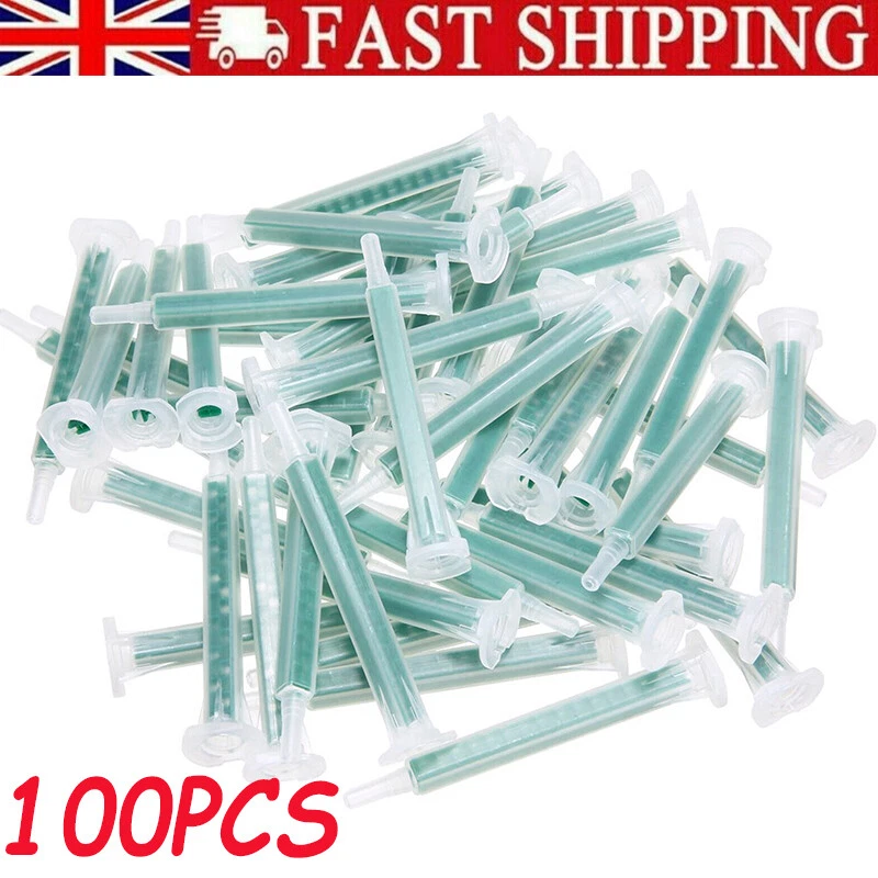 BEAUTYLIFE4U-UK 100x Static Mixer Epoxy Resin Mixing Tube Nozzles Sets For Ab Glue Gun Approx