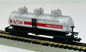 MODEL POWER #3411 N Scale 40' TRIPLE DOME TANK CAR - EXXON Silver - Picture 1 of 3
