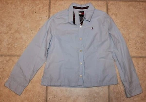 Camisa Oxford Top Tommy Hilfiger Niñas Azul Pequeña Mangas Largas con Botones Frontal - Imagen 1 de 2
