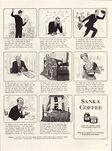 Print Ad Sanka Coffee 1942 Full Page Large Magazine 10.5"x13.5" - Picture 1 of 1
