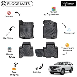 Custom Molded Rubber Floor Mat for Toyota Land Cruiser Prado J150 09 - Up Black - Bild 1 von 12