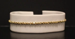 (RI1) 14K Yellow Gold Rope Link Bracelet - 7" - 1.6 Grams - 2.3 MM - Picture 1 of 4
