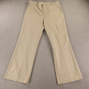 Pantalones Hopsack De Colección Para Hombre 34 Beige Poliéster Hecho en EE. UU. 34x30 - Imagen 1 de 12