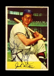 1954 Bowman Jack Dittmer #48 Braves signed Autogramm Vintage - Bild 1 von 1