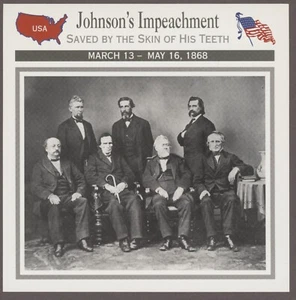 Johnson's Impeachment Atlas Civil War Card Aftermath Reconstruction - Bild 1 von 1