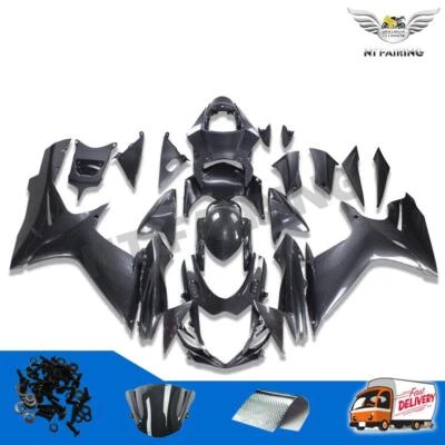 Kit de carenado de fibra de carbono para GSXR600 GSXR750 2011-2025 2026 carrocería negra ABS Foto 1 de 4