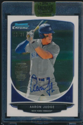 AARON JUDGE 2017 Topps Archives Signature Series Auto 2013 Bowman Chrome #/25 - Image 1 of 2