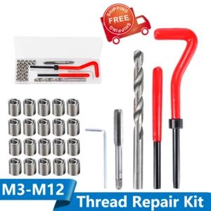 Pro Auto Gewinde Reparatursatz M3 M4 M5 M6 M7 M8 M10 M12/14 Metrisch Gewinde Reparatursatz - Bild 1 von 25