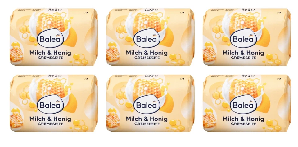 6 x 150g | Balea Cremeseife Milch & Honig - Bild 1 von 1